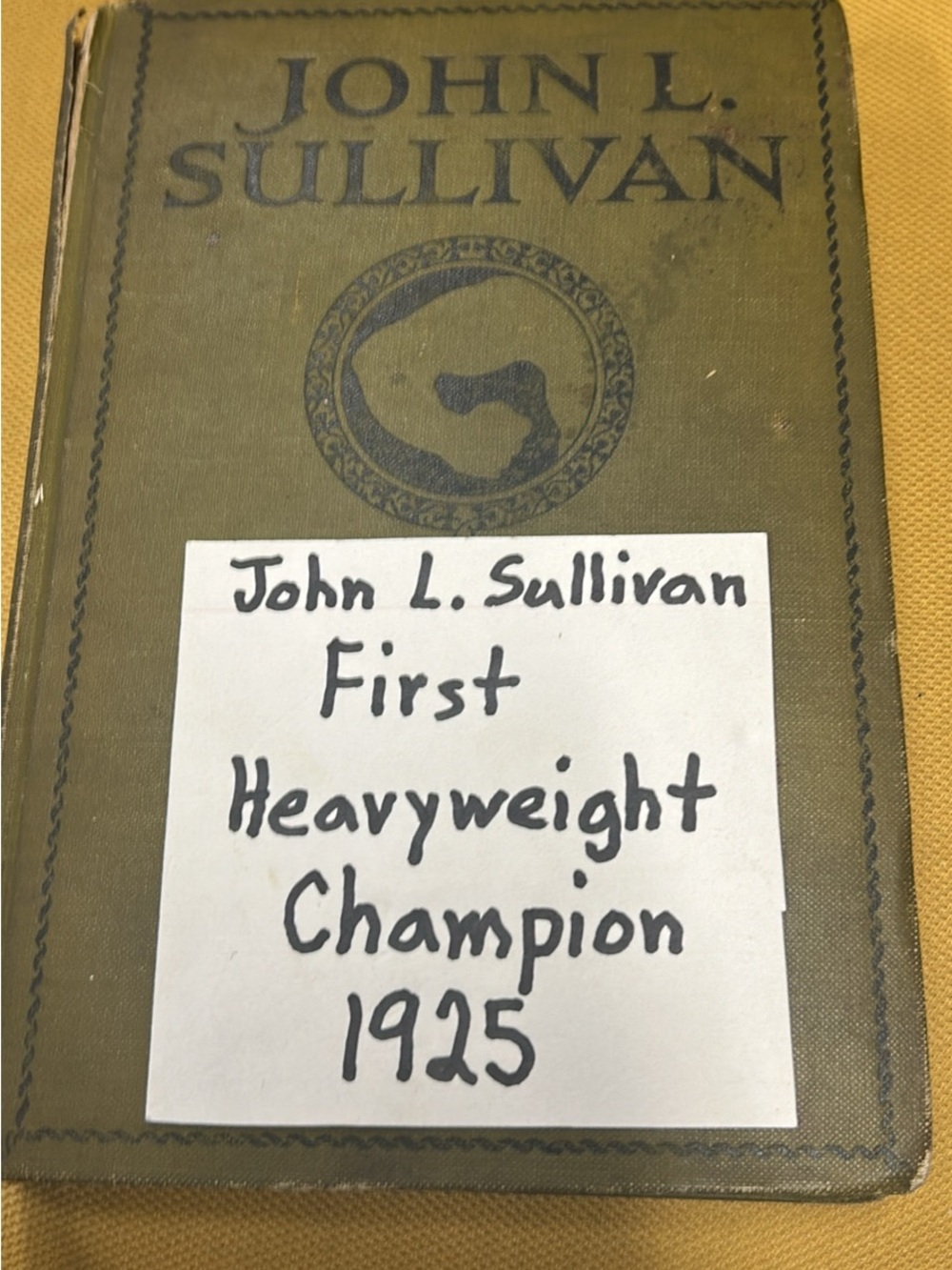 1925 Vintage Olive Green Hardcover Book with Black Lettering